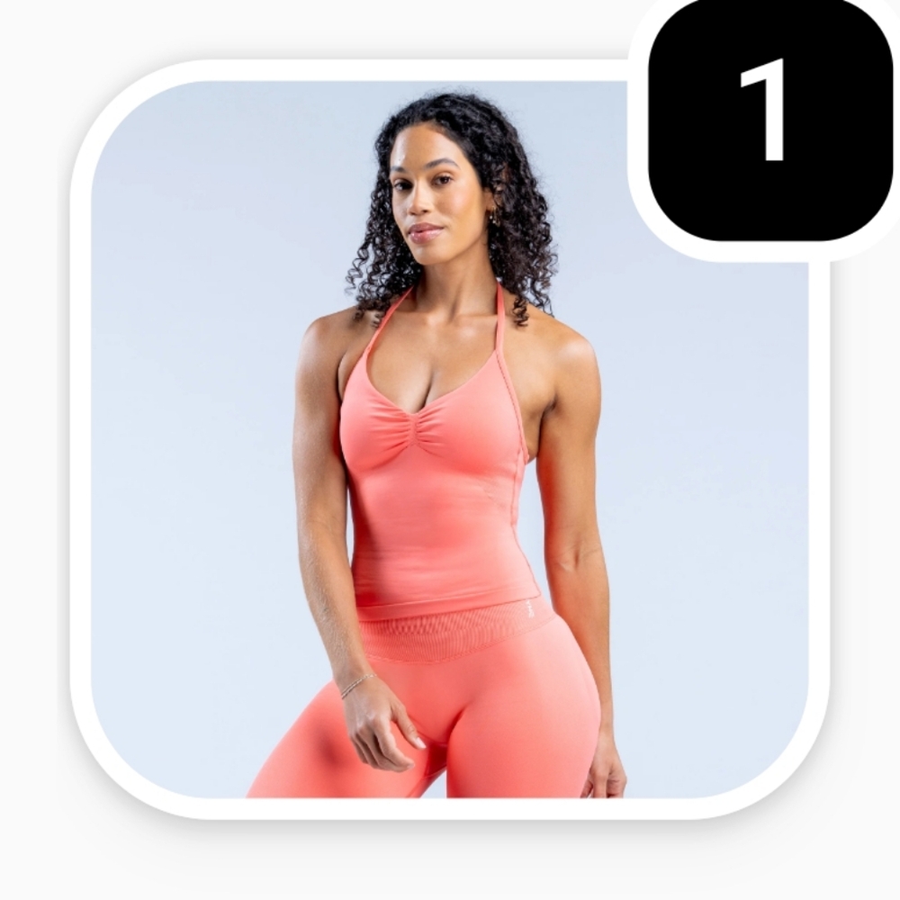 Sold Dfyne Impact Biker Shorts And Strappy Tank Set